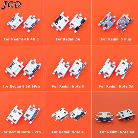 JCD 5pcs Micro USB jack socket connector for Xiaomi Redmi 4 4A 5 5A 5Plus Note 4 4A 5 5A Pro female charging port power plug ► Photo 1/6