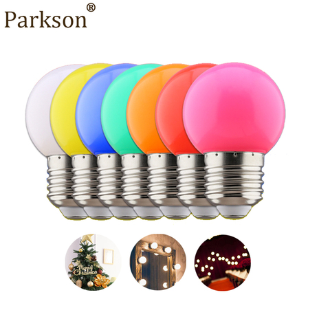 Colorful LED Bulb Lights 1W E27 220V Wedding Christmas Door Decoration Lamps Bulb 7 Colors Bedroom Night Lights Indoor Lighting ► Photo 1/6