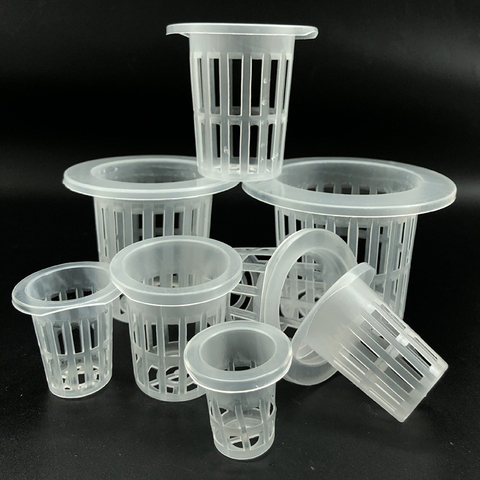 10pcs Hydroponic Mesh Pot Vegetable Planting Basket Soilless Cultivation Plastic Plant Rooter Cup Aquarium Plant Cultivate Pot ► Photo 1/6