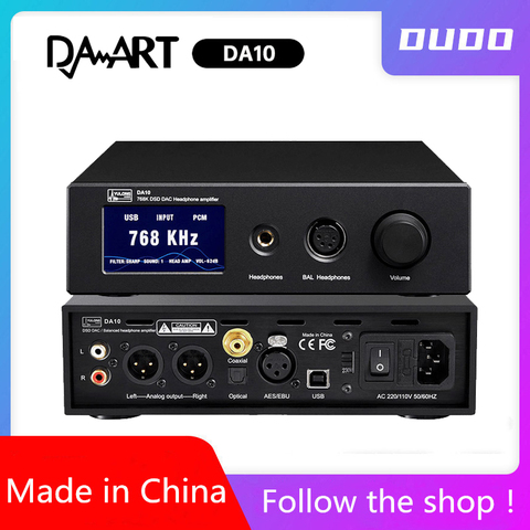 Yulong DA10 DAART AK4497 768K DSD DAC Single-end Balanced Headphone Amplifier Preamp Ultra low noise Amplifier machine  Edition ► Photo 1/6