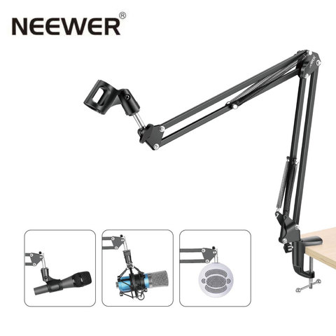 Neewer NB-35 Broadcasting Studio Microphone Mic Stand Boom Scissor Suspension Arm Mount Shock For Mounting On PC Laptop Notebook ► Photo 1/6