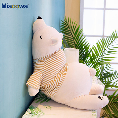 35-110CM Kawaii Dressing Polar Bear Plush Doll Baby Soft Stuffed Sleeping Bear Pillow Animal Plush Toys Kids Cartoon Gifts ► Photo 1/6