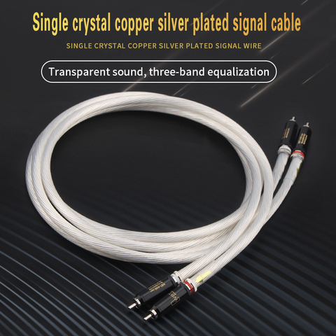 Xangsane 12 stranded single 5NOCC silver plated hifi audio signal cable amplifier amplifier connection cable ► Photo 1/6