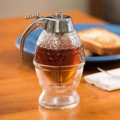 Squeeze Bottle Honey Jar Container Bee Drip Dispenser Kettle Storage Pot Stand Holder Juice Syrup Cup Home Kitchen Accessories ► Photo 1/6