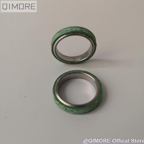 2 pieces of Exhaust Gasket for Scooter Moped ATV QUAD Go-Kart 152QMI 1P52QMI 157QMJ 1P57QMJ GY6 125 GY6 150 ► Photo 1/5