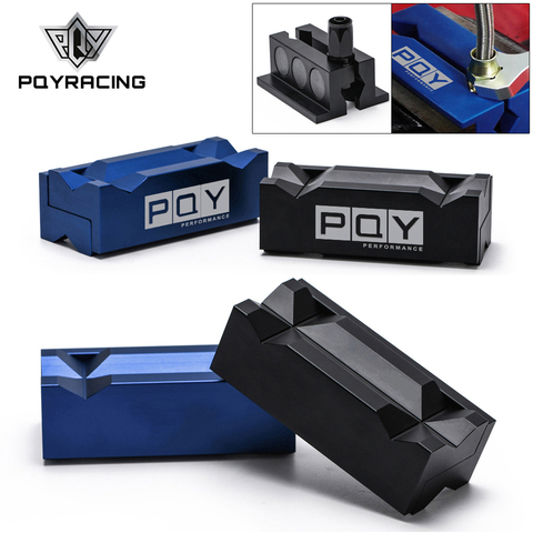 PQY - Aluminum line separator Vise Jaw Protective Inserts Magnetized For AN Fittings With Magnetic Back PQY-SLV0304-01 ► Photo 1/6