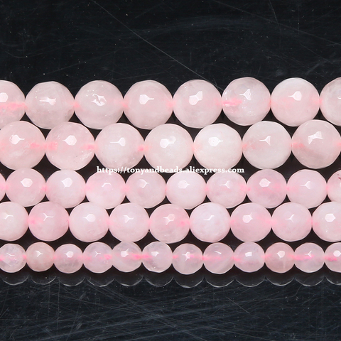 Free Shipping Faceted Rose Pink Quartz Loose Beads Stone 15