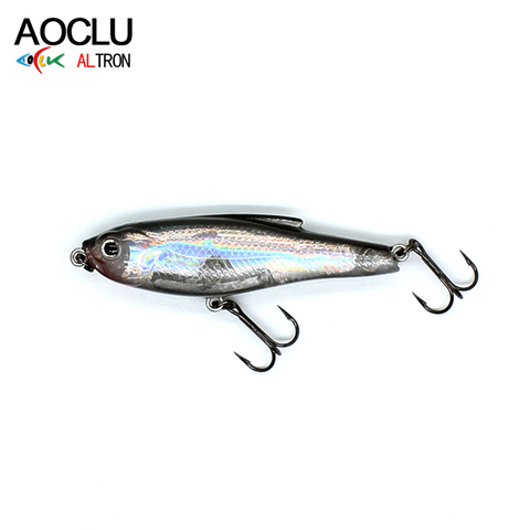 AOCLU Wobbler Super Quality 7 Colors 48mm Hard Bait Minnow Pencil Popper StiCk Fishing Lures Bass Fresh Salt Water 12# VMC Hooks ► Photo 1/6