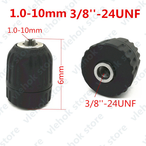 Drill Keyless Chuck 1.0-10mm 3/8-24UNF replace for BOSCH Screwdriver GBM10RE GSR18-2 GSR1080-2-LI TSR1080-2-LI GSR1200-2-LI tool ► Photo 1/1