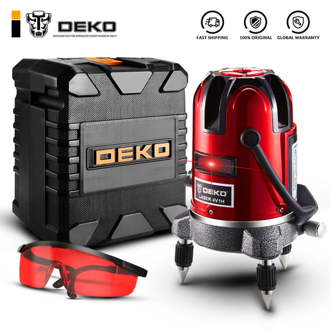 DEKO LL5 Series 5 Line 6 Points Red/Green Laser Level Self-leveling Horizontal&Vertical 360 Degree Adjustment Higher Visibility ► Photo 1/6