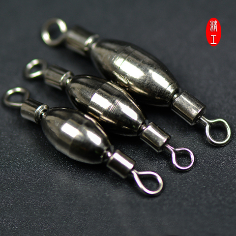 10Pcs 1.6/3.3/5/7/10g Copper Lead Sinkers Swivels Additional Weight Hooks Connector Counter Weight Fishing Tackle Accessories ► Photo 1/5