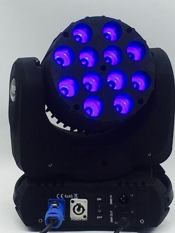 LED fascio moving head light 12x12 w rgbw 4in1 colore con avanzate 9/16 canali dmx per dj disco feste spettacolo luci ► Photo 1/6