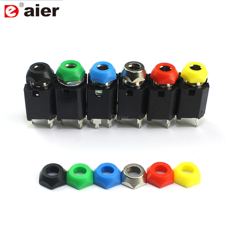 50PCS Colorful Plastic Nut For 6.35MM Phone Jack Stomp Pedal Audio Phone Socket ► Photo 1/5