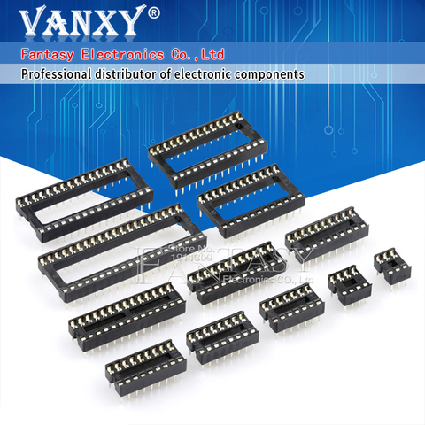 10PCS IC Sockets DIP6 DIP8 DIP14 DIP16 DIP18 DIP20 DIP28 DIP40 pins Connector DIP Socket 6 8 14 16 18 20 24 28 40 pin ► Photo 1/6