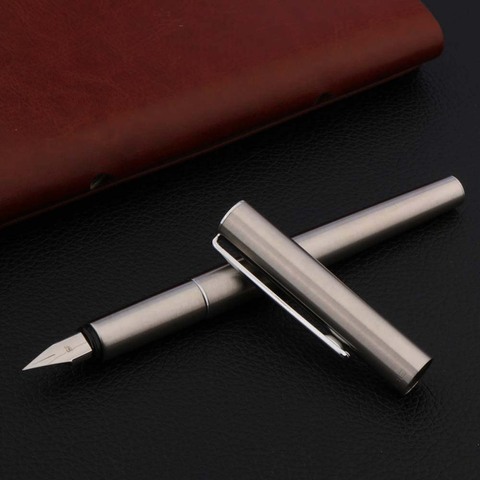 new High quality stainless steel fountain Pen 0.38mm signature pen calligraphy pen Stationery Office school supplies Writing ► Photo 1/6