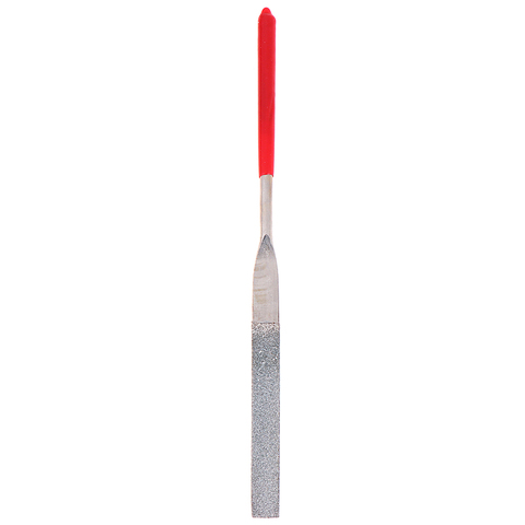 1 Piece 180mm Long Art Craft Flat Diamond File Grinding Tool Red Silver Tone ► Photo 1/6