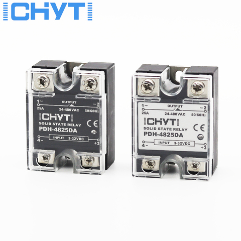 PDH-10DA 25DA 40DA 60DA 80DA 100DA 120DA AC Control SSR White Shell Single Phase Solid State Relay With Plastic Cover ► Photo 1/6