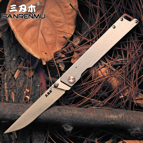 SANRENMU 2022 NEW 9301 Pocket Folding knife 8Cr13MOV steel Mini Outdoor Camping  Survival Tactical  Tool EDC KNIVES ► Photo 1/6