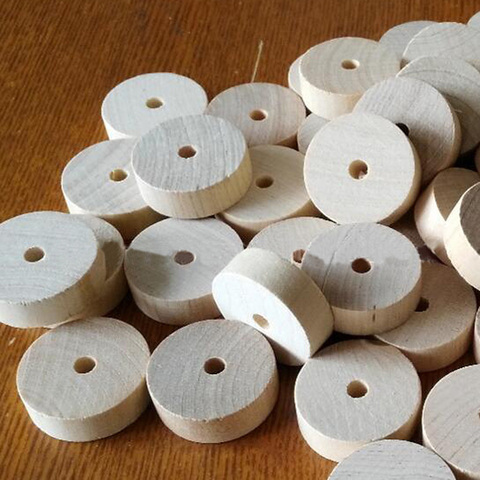 24PCS Wooden Crafts Small Round Handmade Wheels Wood Accessories For DIY Craft Making Toys Party Supplies ► Photo 1/4