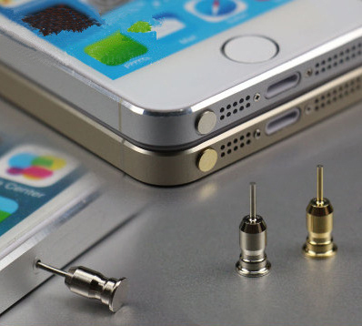 High Quality Dustproof Plug For iPhone Smart Phone Anti Dust plug 3.5mm Earphone Jack & Sim Card Needle Mobile Phone Tool Tray ► Photo 1/4