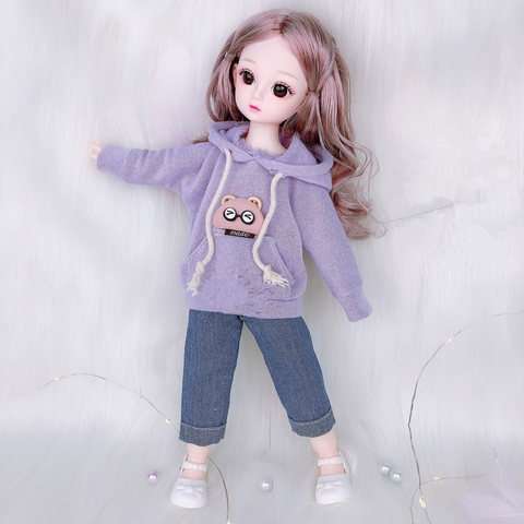 1/6 Doll Clothes Doll Denim Overalls for The 12 Inch Doll JOINT Body Blyth Cool Dressing Girl Gift Dress Up Toys for Children ► Photo 1/6