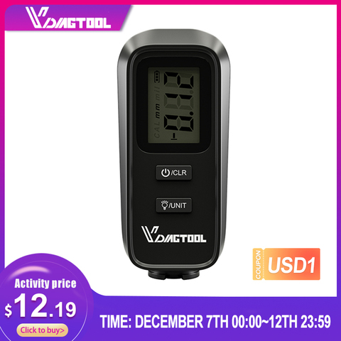 VDIAGTOOL VC100 Car Thickness Gauge Meter Digital Paint Films For Car Paint Tester LCD Backlight Thickness Coating Meter ► Photo 1/6
