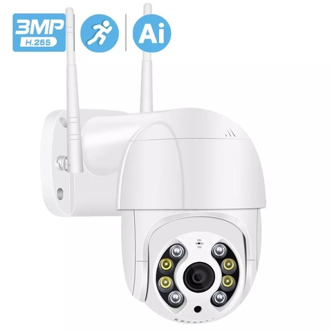 1080P HD 4X Zoom PTZ IP Camera WiFi Outdoor Ai Detection Alert 3MP CCTV Camera Color IR Light Audio Security Surveillance Camera ► Photo 1/6
