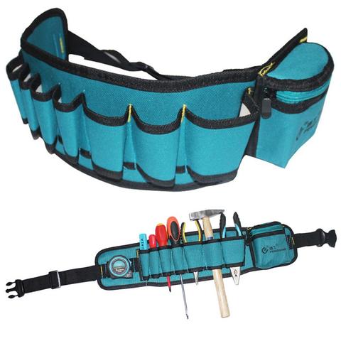 Multi-pockets Tool Bag Waist   Electrician Tool Bag Oganizer Carrying Pouch Tools Bag Belt Waist Pockets Case 53 x 13x 2 cm ► Photo 1/6