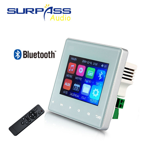 Touch key Bluetooth Smart home audio mp4 Theater Cinema Wall panel digital Amplifier mini wireless Music Player System USB/TF/FM ► Photo 1/5