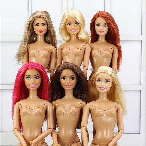 Original Brand Naked Doll Body Variety Skin 29cm 11 Joints Move Colourful Hair Doll Head Accessories Girls Toys Birthday Bonecas ► Photo 1/6