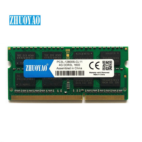 ZHUOYAO DDR3 DDR3L 4GB 8GB 1333Mhz 1600Mhz SO-DIMM 1.35V 1.5V Notebook RAM 204Pin Laptop Memory sodimm ► Photo 1/4