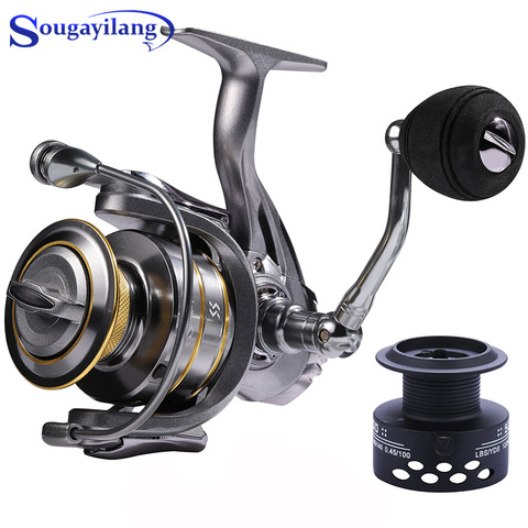 Sougayilang Metal Body Spinning Reels 13+1BB Double Spool Fishing Reel Gear Ratio 5.1:1 5.5:1 Carp Feeder Fishing Reel Tackle ► Photo 1/6