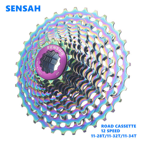 SENSAH Road bike 12 Speed SLR Colorful Cassette UltraLight 11-32T Gravel bike 11-34T 12Speed 11-34 K7 11V 11-28T CNC ► Photo 1/6