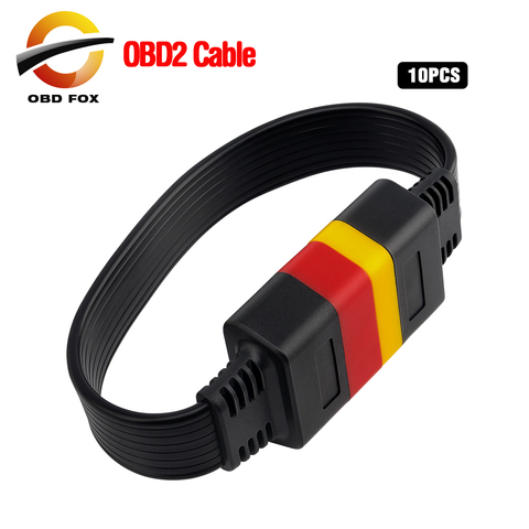 10pcs/lot OBDII 16Pin Extension Cable Vehicle Automobiles OBD2 male to Female Extend Universal OBD Car Diagnostic Cable ► Photo 1/6