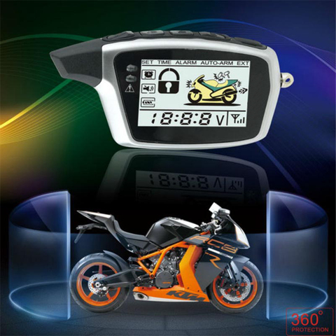 Original OEM SPY 5000m Two Way Anti-theft Motorcycle Security Alarm System With 2  LCD Transmitters Remote Engine Start ► Photo 1/6