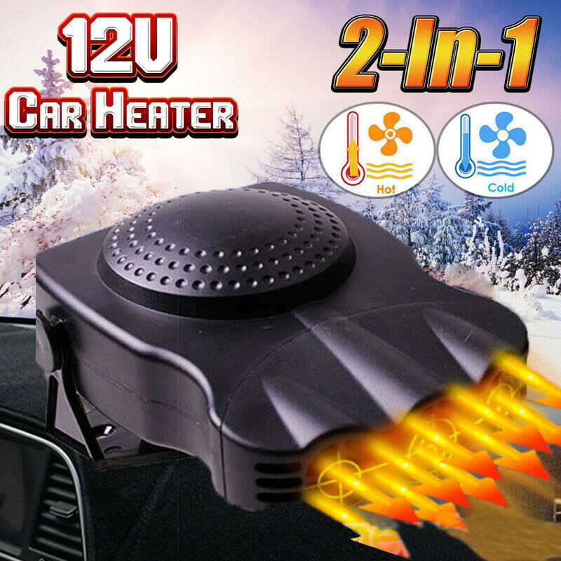 3 Port 2in1 Portable Car Heater Cooling Heating Fan Defroster Demister Holder 