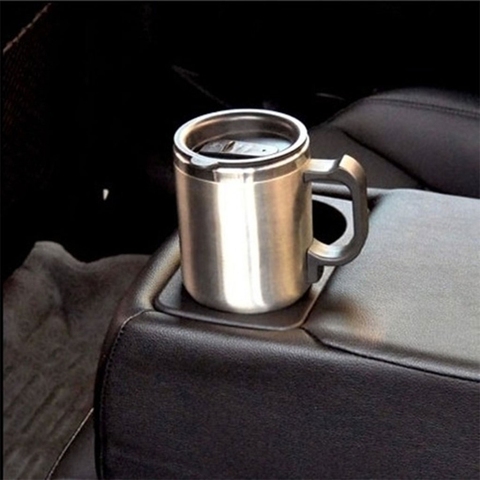 12V Car Heating Cup Stainless Steel Travel Electric Kettle Insulated Heated Thermos Mug ► Photo 1/6