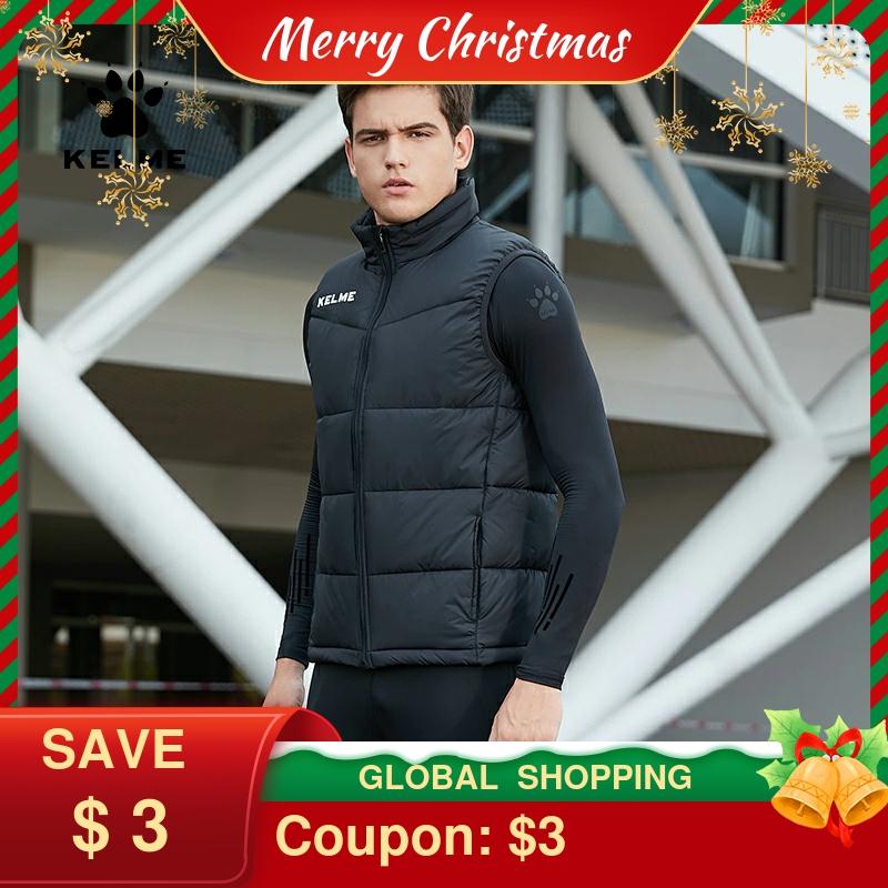 KELME Men's Winter Vest Cotton Jacket Football Thickened Waistcoat Warm Padded Coat  K15P022-2 ► Photo 1/6