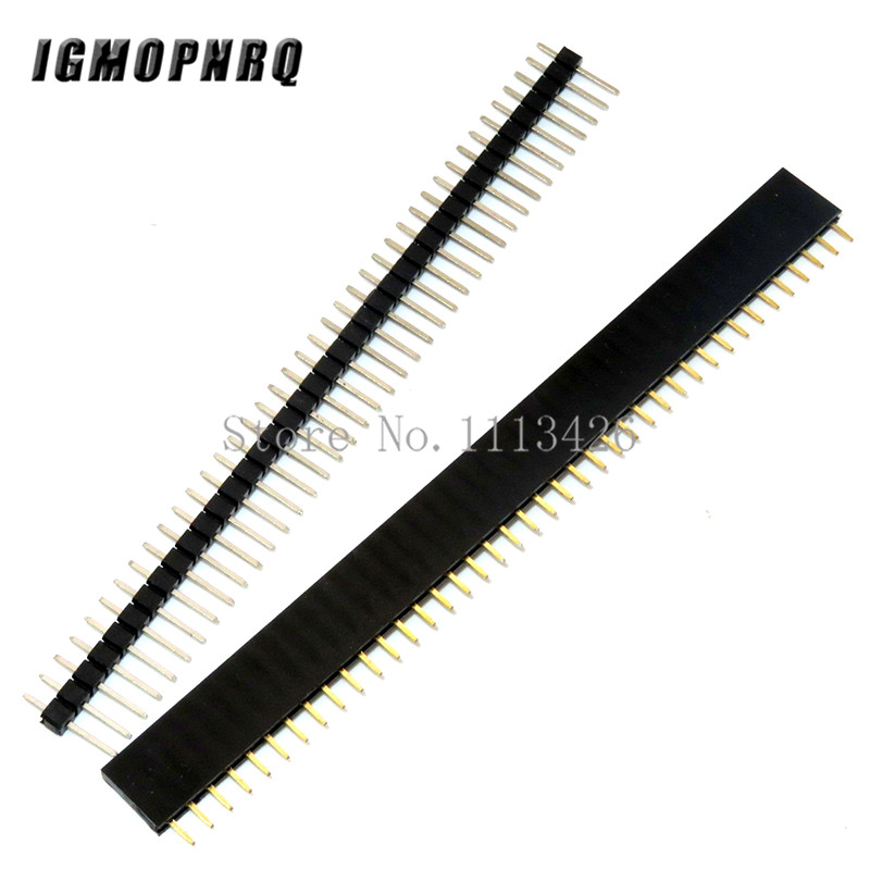 10Pcs 40Pin 2.54mm Single Row Right Angle Pin Header Strip Arduino kit NEW 