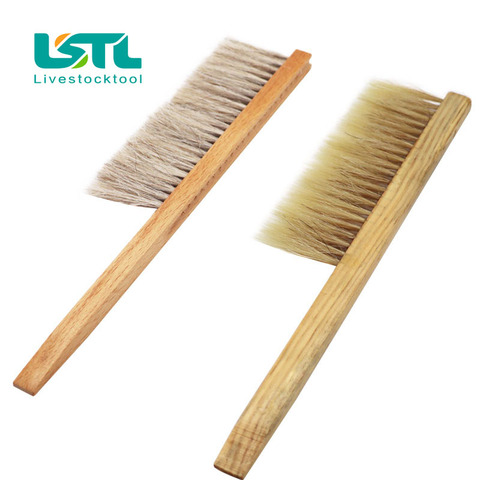 Beekeeping Hive Cleaning Brush Wooden Bee Sweep Beekeeper Tools Single Row Bristles Horsetail Hair Beekeeping Equipment ► Photo 1/6