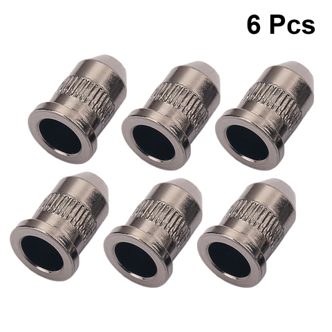 6pcs String Cap Professional Black GE25 Metal Mounting Buckle Through Body Ferrule String Cap for Bass Musical Instrument Guitar ► Photo 1/6