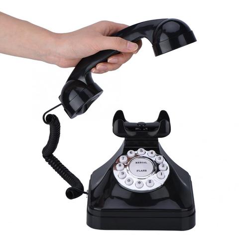 Vintage Antique Telephone Corded Phone Landline Big Button Dial for Home Office Desk telefono fijo para casa Skid proof pedestal ► Photo 1/6