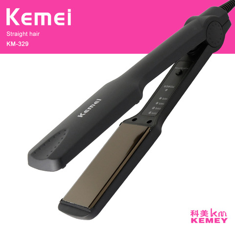 KM-329 Professional Straightening Irons Fast Warmup Thermal Performance Tourmaline Ceramic Heating Plate Hair Straightener ► Photo 1/6