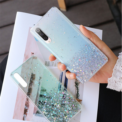 Fashion Glitter Case For Samsung Galaxy A70 A50 A60 A30 A40 A30S A21S A20S A20E A21 A20 A01 A10 M10 Case Transparent Phone Cover ► Photo 1/6