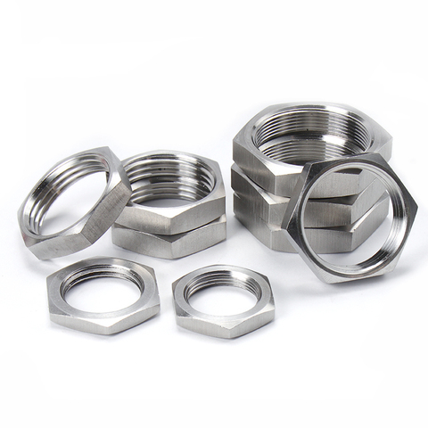M8 10 12 14 16 18 20 22 24 25 27 30 32 38 40 63 Metric Female Thread Hex Lock Nut Pipe Fitting 304 Stainless Steel ► Photo 1/4
