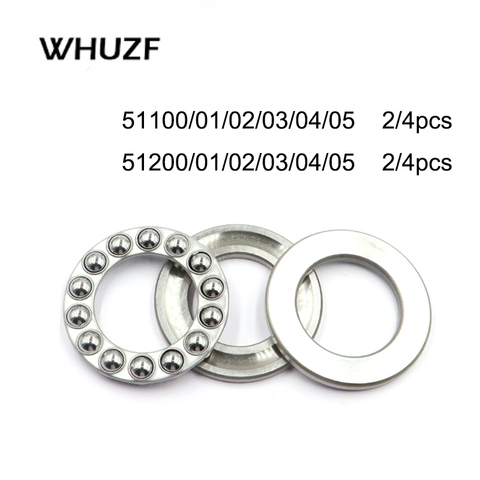 2/4pcs Plane thrust ball bearing  51100 51101 51102 51103 51104 51105 51200 51201 51202 51203 51404 51205 51112 51113 ► Photo 1/5