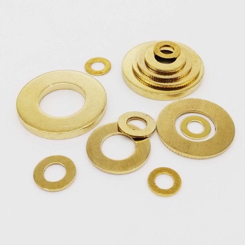 20/100pcs GB97 DIN125 Solid Brass Copper Flat Washer Plain Gasket Pad Meson for M2 M2.5 M3 M4 M5 M6 M8 M10 M12 Screw Bolt ► Photo 1/6