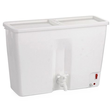 Water heater filling chistulya, 17 L litres, bulk washbasin with heated water, outdoor heating washbasin for summer cottages, country cistern, plastic bulk washbasin elbet, heater bulk washbasin made of plastic ► Photo 1/5