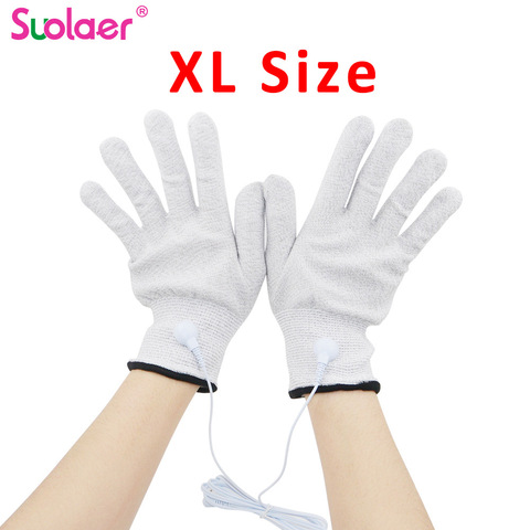 XL/L Size Conductive Electrotherapy Massage Electrode Gloves Relax Shock Wire Tens Machine Therapy Hand Massager Tool ► Photo 1/6