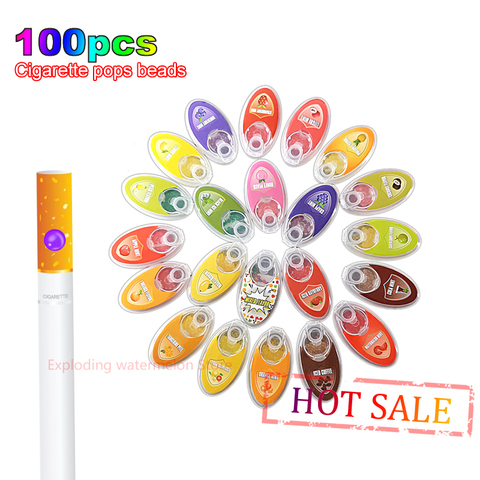 Wholesale 100pcs Fruit Flavour Cigarette Pops Beads DIY black ice Menthol Capsule ball filter Holder Smoking Accessories GIFTS ► Photo 1/6